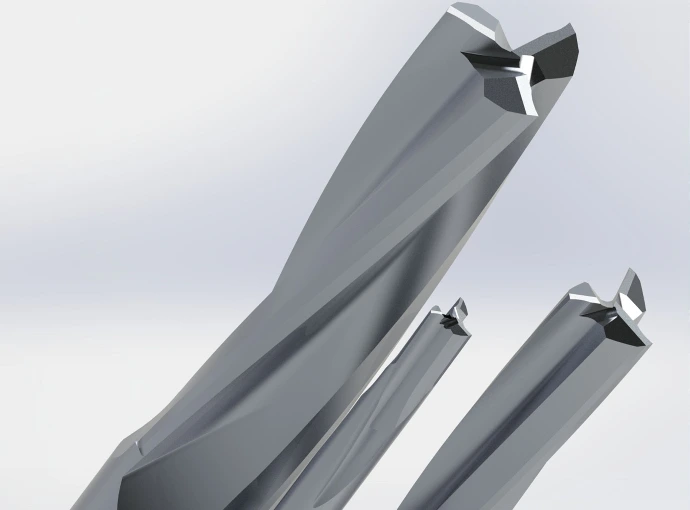 High helix solid carbide end mills